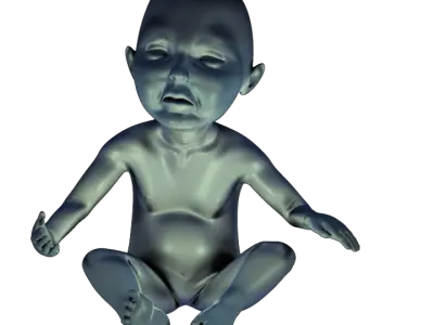 PRINT READY BABY SEATED 3 3D print model