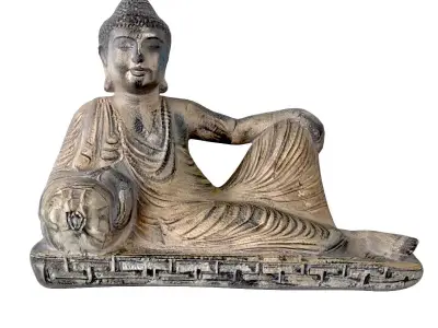 Antique Sitting Buddha Statue 3D model