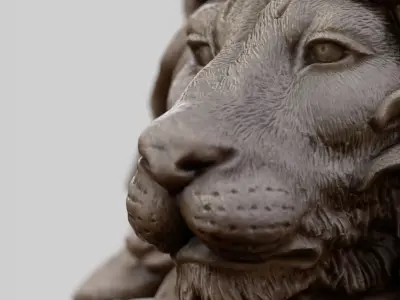 Lion Decoration Sculpture scan 3D model