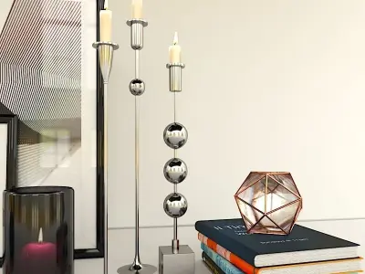 Nice interior decorative set 3D model