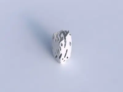 Vase double arc rectangle with smooth cuts 3D print model