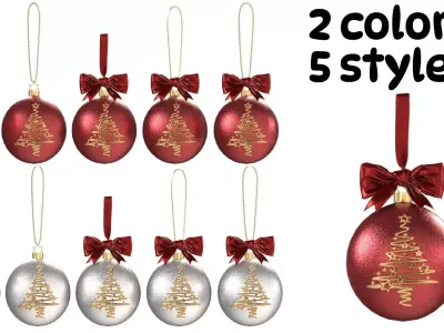Christmas ornaments style3 3D model