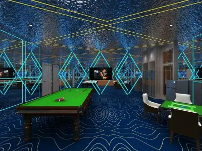 Table Tennis Club 3DMAX Files 3D model