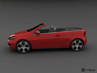 Volkswagen Golf GTI Cabriolet 2013 3D model