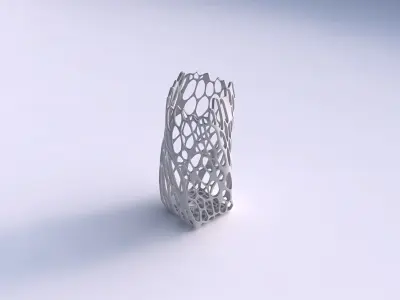 Vase twisted arc quadratic with cracked organic lattice  3D print model