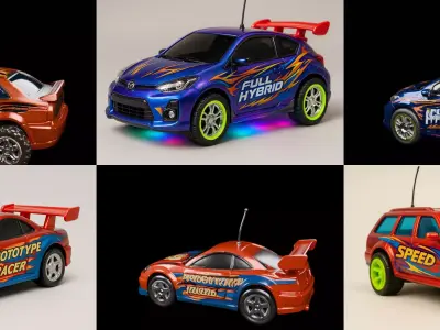 Controled Car bundle 14 pack 100 glb 3D model