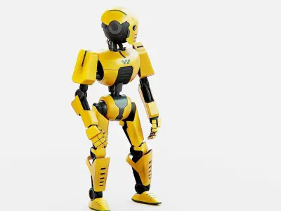 ANDROID V-2 Rigged for Unreal Engine - Unity - MIXAMO  3D model