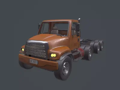 Big truck Low-poly 3D model