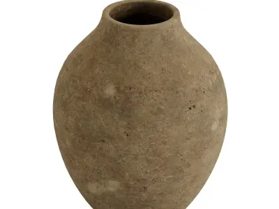 Uneven ceramic vase 3D model