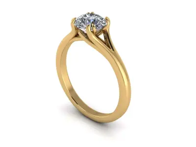 Solitaire Diamaond Women Fashion Ring R16 3D print model