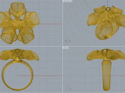 woman ring 3D print model purchase