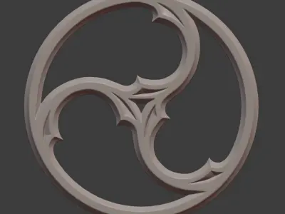 Gothic Ornament Decoration Low-poly 3D model