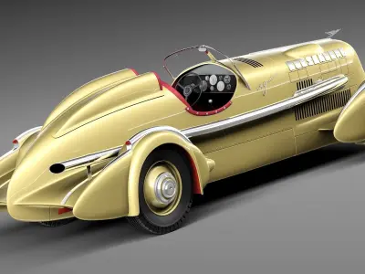 Duesenberg SJ Special Mormon Meteor 1935 3D model