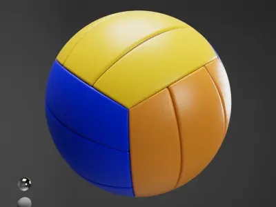 Volleyball Orange 3D model
