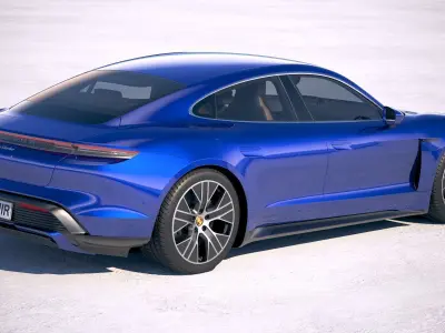 Porsche Taycan Turbo 2020 VRAY 3D model