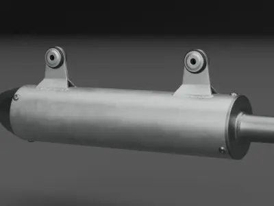 ProCircuit R304 2 Stroke Exhaust Motocross  3D model