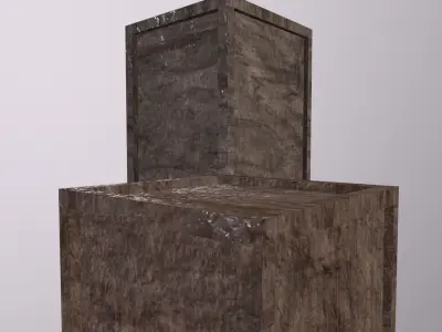 Two simple boxes small and large 3D model