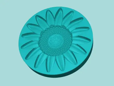 Sunflower 07 - Silicone Mold Maker - Template 3D print model