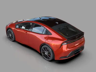 Toyota Prius 2023 HQ interior 3D model