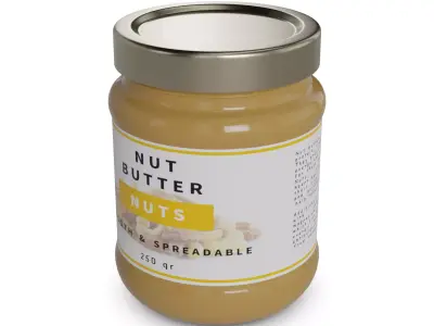 Food for sport Nut Butter Low-poly 3D model