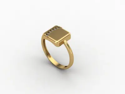 gold ring pint jewelry model 3d stl 3D print model 4