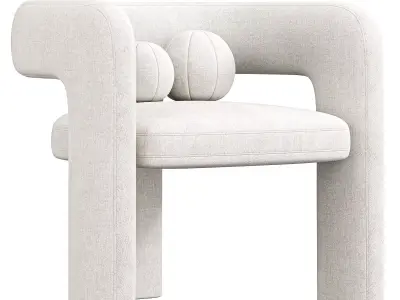 Paloma Boucle Armchair By Castlery 3D model