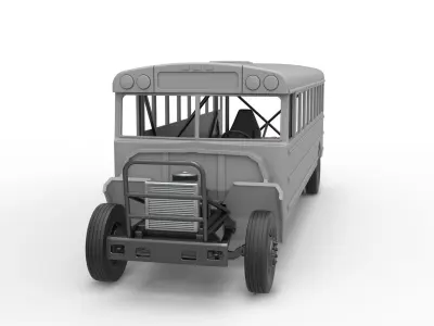 School bus for Figure 8 racing Scale 1 to 25 3D print model
