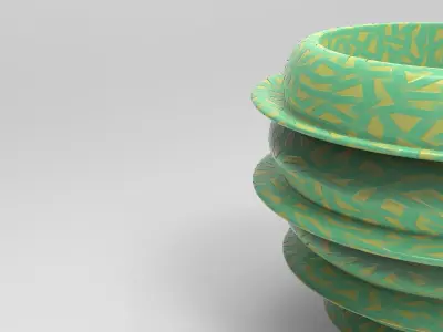 Miz Vase Low-poly 3D model