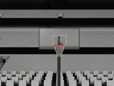Basketball Stadium Low-poly 3D model