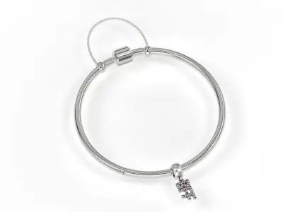 BFF charm with Gems 3D print model