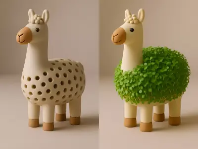Llama Sprouter Seed Chia Radish Lentil Germinator toy 3D print model