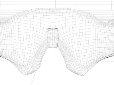 Sport sunglasses Low-poly 3D model