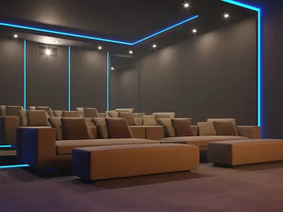 Corona - C4D scene files - Luxury Home Cinema 3D model