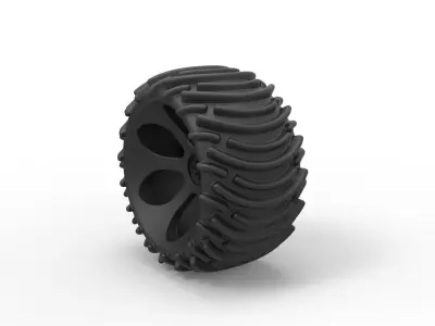 Offroad wheel 1 3D print model