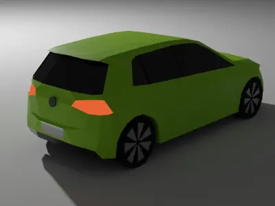 Low Poly VW Golf Low-poly 3D model