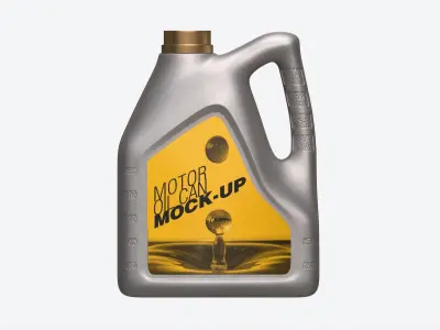 Motor Oil Can Mockup 3D model