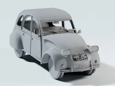 Citroen 2cv car 3D model
