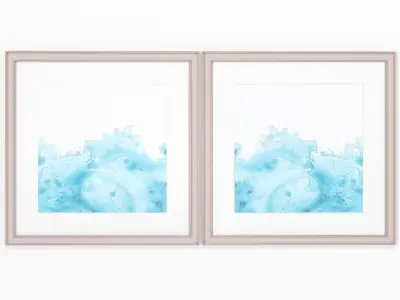 Art Frams 103- Teal Marble 1 3D model