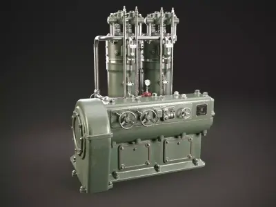 Industry Machine PBR Low-poly 3D model