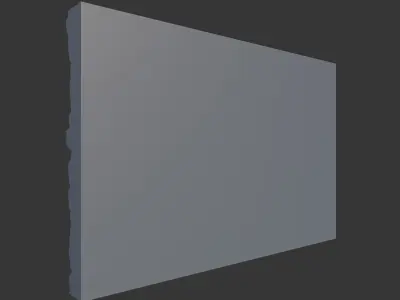 Damaged Rough Stone Wall Mesh 3D model