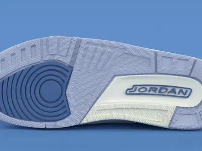 Air Jordan Legacy 312 Low Legend Blue Low-poly 3D model