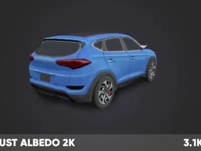 Mobil Game-Ready SUV Car 1 Low-Poly Low-poly 3D model