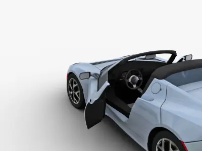 Tesla Roadster 2010 Low-poly 3D model