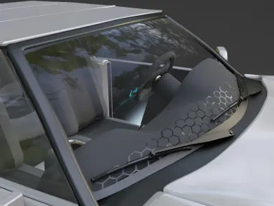 Wiregen Electrome Scifi Luxury Car -Mid Poly 3D model