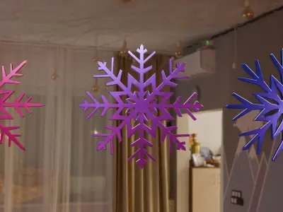 Snowflakes 3D-Model Decoration Christmas ornament  Free 3D model