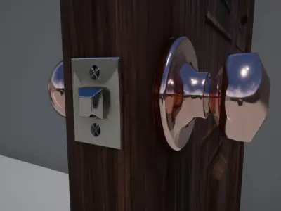 Wooden Door Free low-poly 3D model purchase