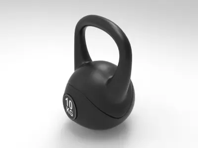 Kettlebell with number Low-poly 3D model