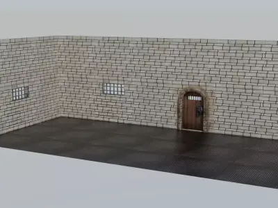 Prison Cell Modular GameReady Environment Low-poly 3D model