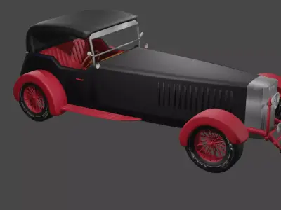 Classic Car - 1934 Lagonda - Can use in Metaverse 3D model