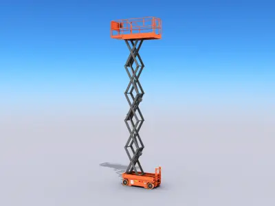 Scissor Lift Platform Low-poly 3D model
